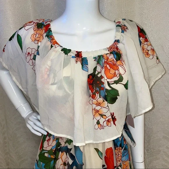 Une Ame Dress Floral Pattern Long - Picture 3 of 14